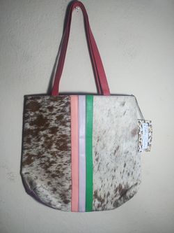 New Folklore Couture Purse Cowhide Handmade Distressed Leather Boho Western Cowgirl 