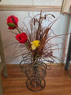 Decorative Metal Coil Vase
