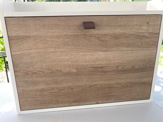 Wall mounted drop down desk