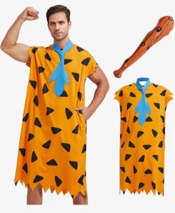 Halloween Flintstone men costume XXL