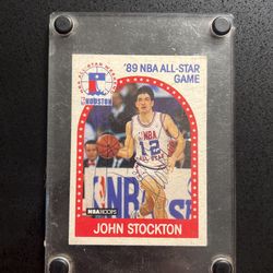 John Stockton ✅ NBA Hoops 89’’  Sports Card Autographed 