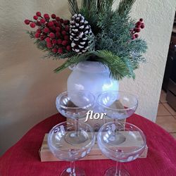 JUEGO DE 4 COPAS PARA MARGARITA PRINCESS HOUSE 🌹🌻🌹