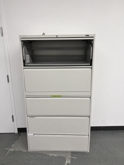 Global 9336P-5F1H 5 Drawer Lateral File Cabinet