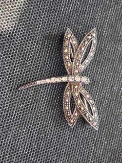 Judith Jack Sterling Silver 925 &Marqusite Broach...Vintage