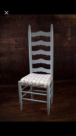 Antique Blue Chair with Custom Cushions 