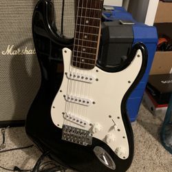 2013 Fender Squier Bullet Stratocaster / Strat Electric Guitar - Classic Black