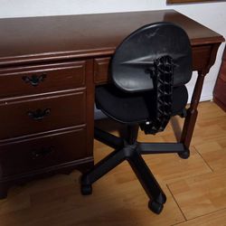 Wood Desk and Chair