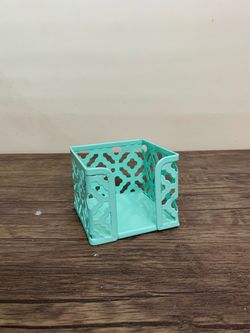 Teal Metal Sticky Note Holder