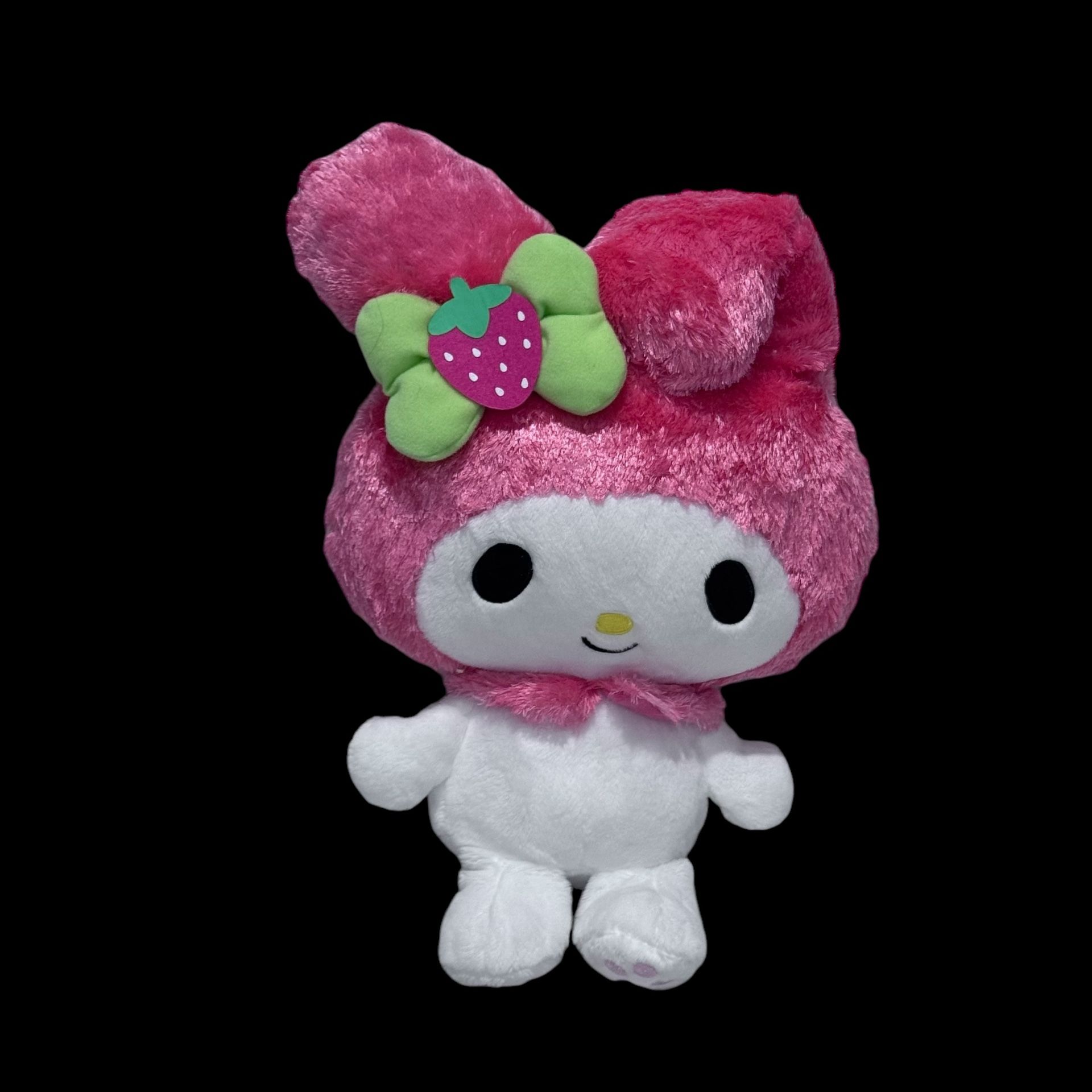 Sanrio Hello Kitty My Melody Plush Strawberry Bow Licensed 12” Stuff  Animal Toy
