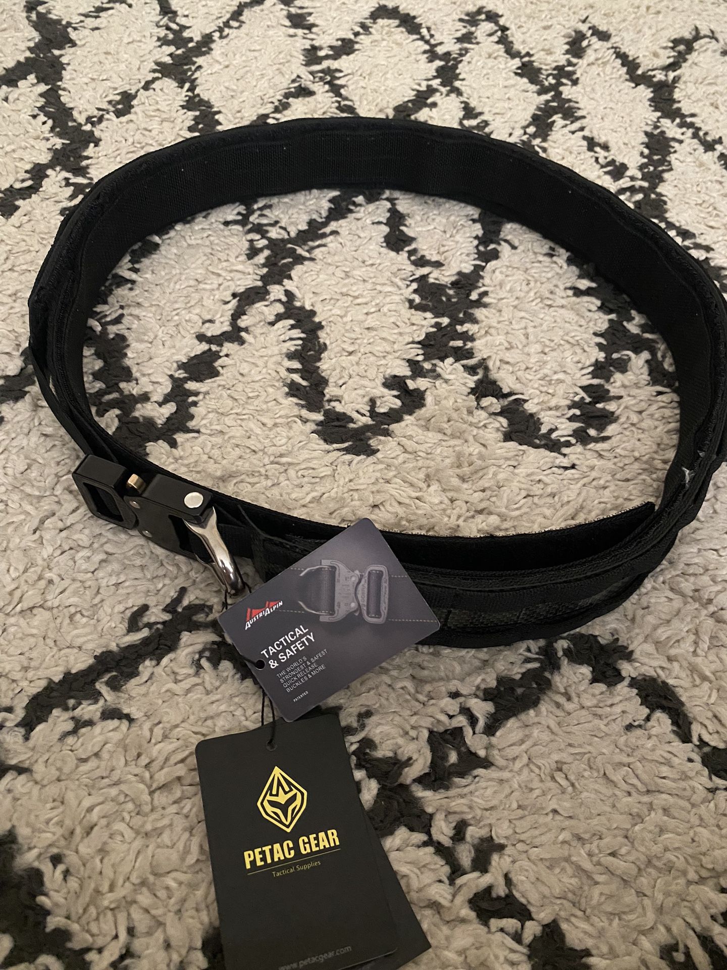 PETAC GEAR Tactical Belt Low Profile Molle Battle Cobra Belt Laser-Cut Tegris Rigid Shooting Gun Duty Belts