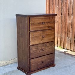 Solid Wood Brown 4 Drawer Dresser