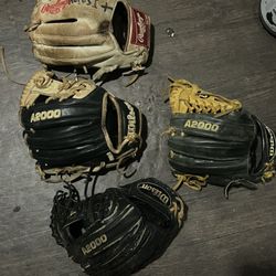 Rawlings & a2000 gloves 
