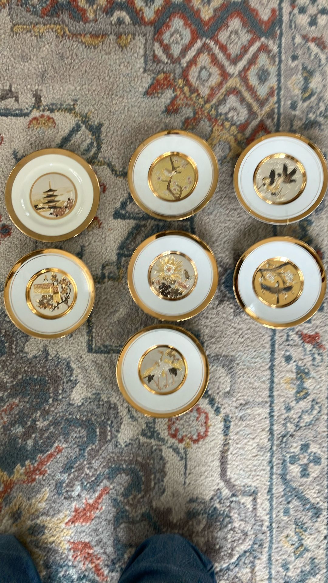 7 Vintage Chokin Plates