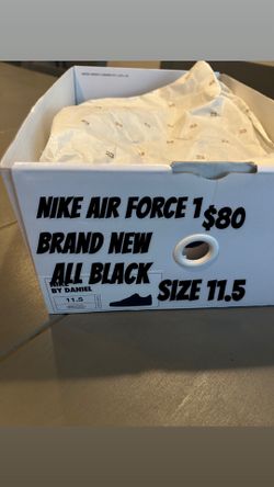 Nike Air Force One Brand New MENS size 11.5 ALL BLACK