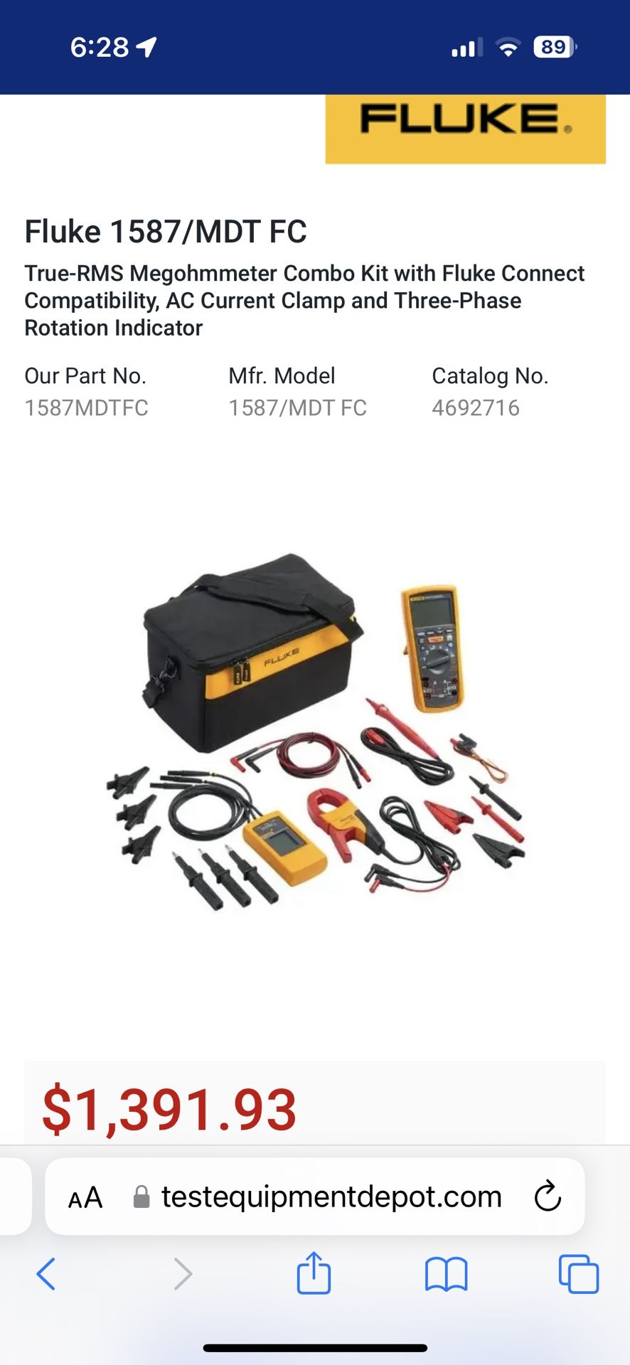 Fluke 1587/MDT FC
