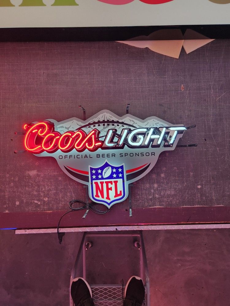 Coors light NFL neon sign