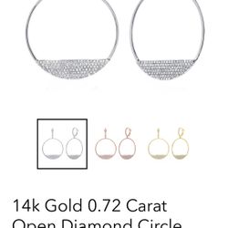 Beautiful Hoop Diamond Earring 