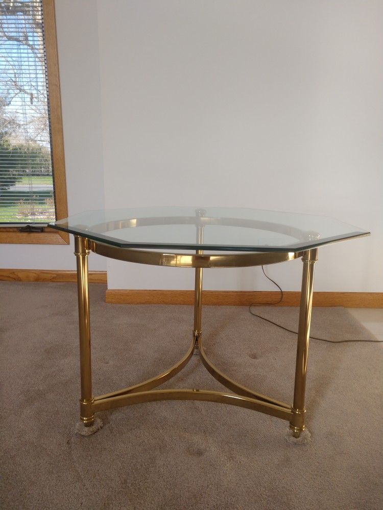 Brass And Glass Octagon Table,All Products : American Fashion Style Bags On Sale