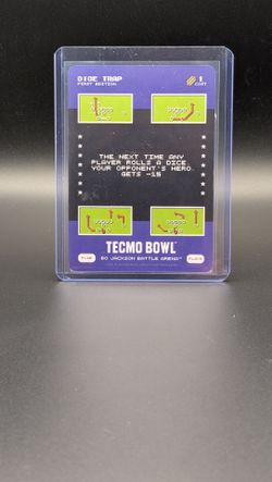 Tecmo Bowl Bo Jackson Battle Arena Dice Trap Card