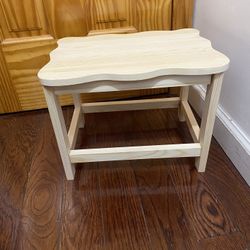 Set of 2 Toddler Step Stool, Solid Wood Step Stool Foot Stool, Portable Step Ladder with Non-Slip Surface, Natural Color, Suitable for Bathroom Living