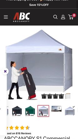 ABC Canopy 10x10 3 Walls White new