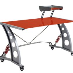 Hot Rod Motorsports Office Computer Desk Red
