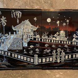Decorative Temple - 4 piece wall art