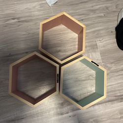 Hexagon Wall Shelves