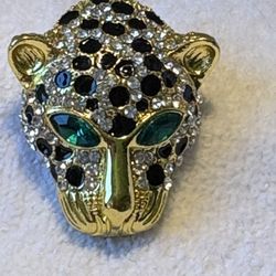 LEOPARD HEAD BROOCH/PIN PENDANT COMBINATION