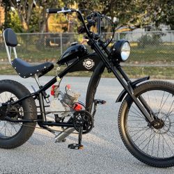 Chopper Motorized Bike with the new Avenger 85 motor 