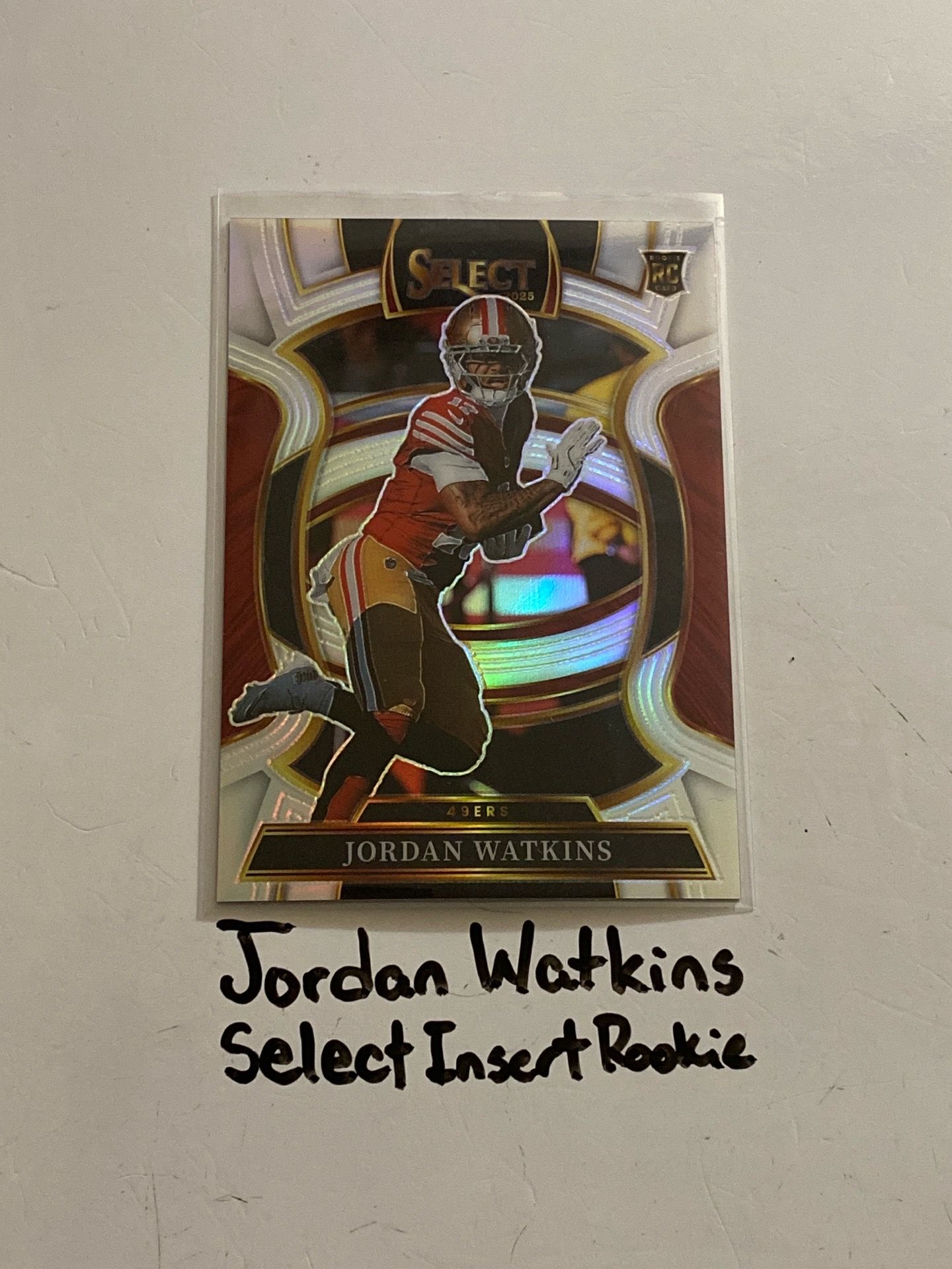 Jordan Watkins San Francisco 49ers WR Select Short Print Insert Rookie Card.