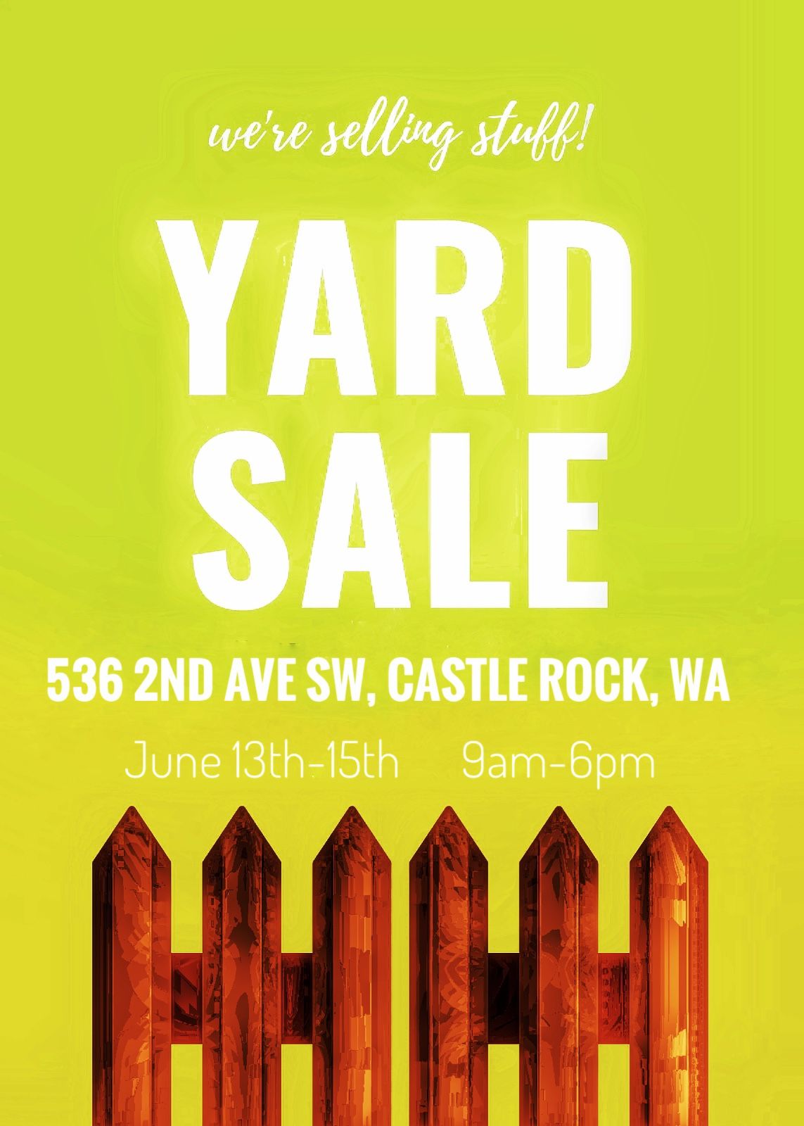 Yard Sale In Castle rock