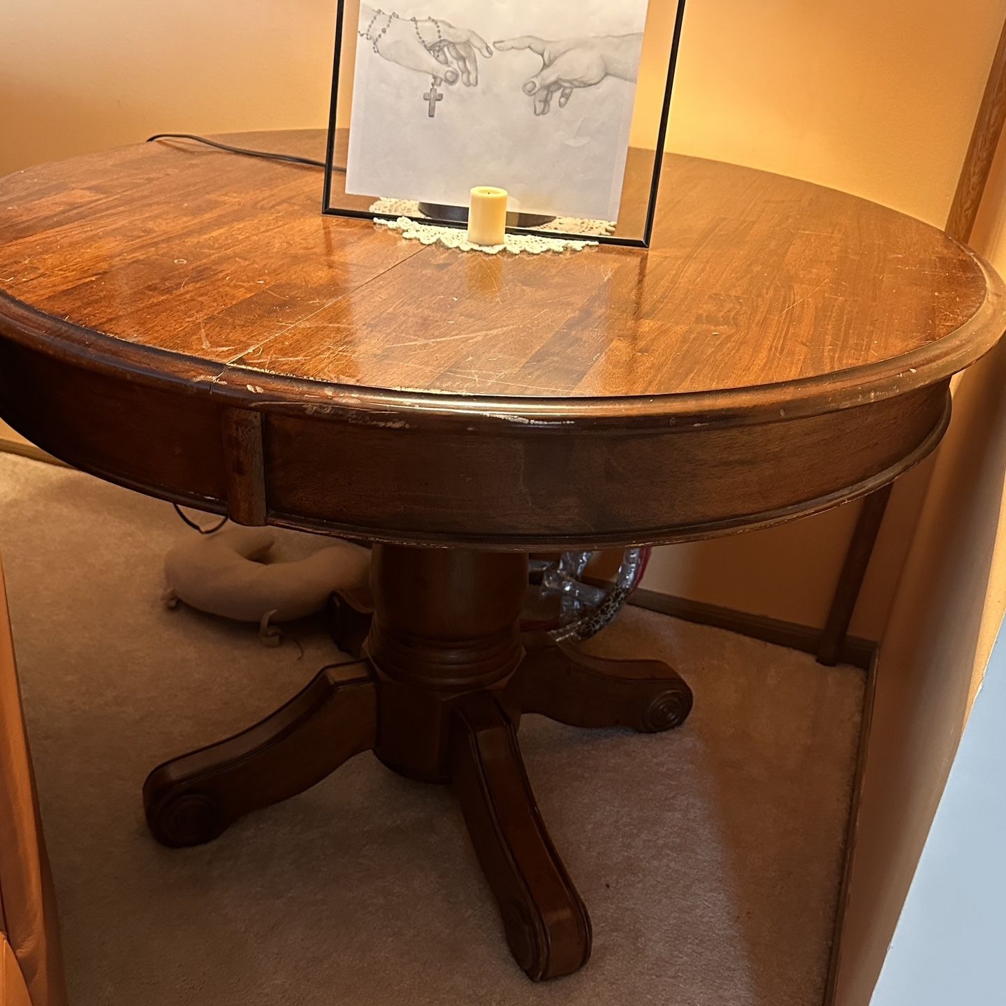 Solid Wood Dining Table  With 4 Chairs 