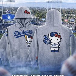 2 TIXS - DODGERS VS ANGELS - 4/13 - RESERVE 21- Aisle Seats - Hello Kitty Hoodie Giveaaway