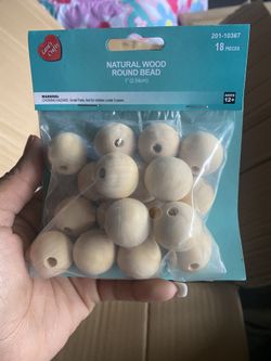Natural Wood Round Beads 