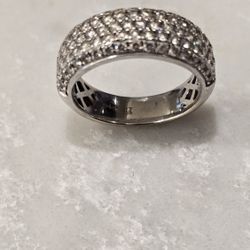 Jared's 14ct White Gold Pave Anniversary Band