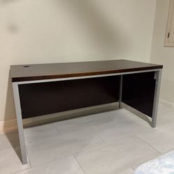 Wood and Aluminum Study Table 