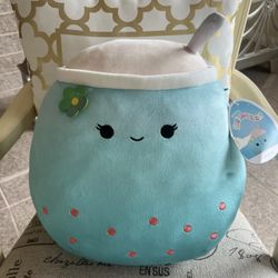 Squishmallows Jakarria The Blue Boba Tea plush toy NEW