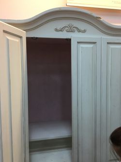 Beautiful wardrobe desk armoire white shabby chic American girl storage retail $1900