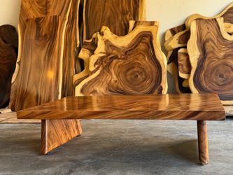 Beautiful Solid Monkeypod Wood Coffee Table – One-of-a-Kind