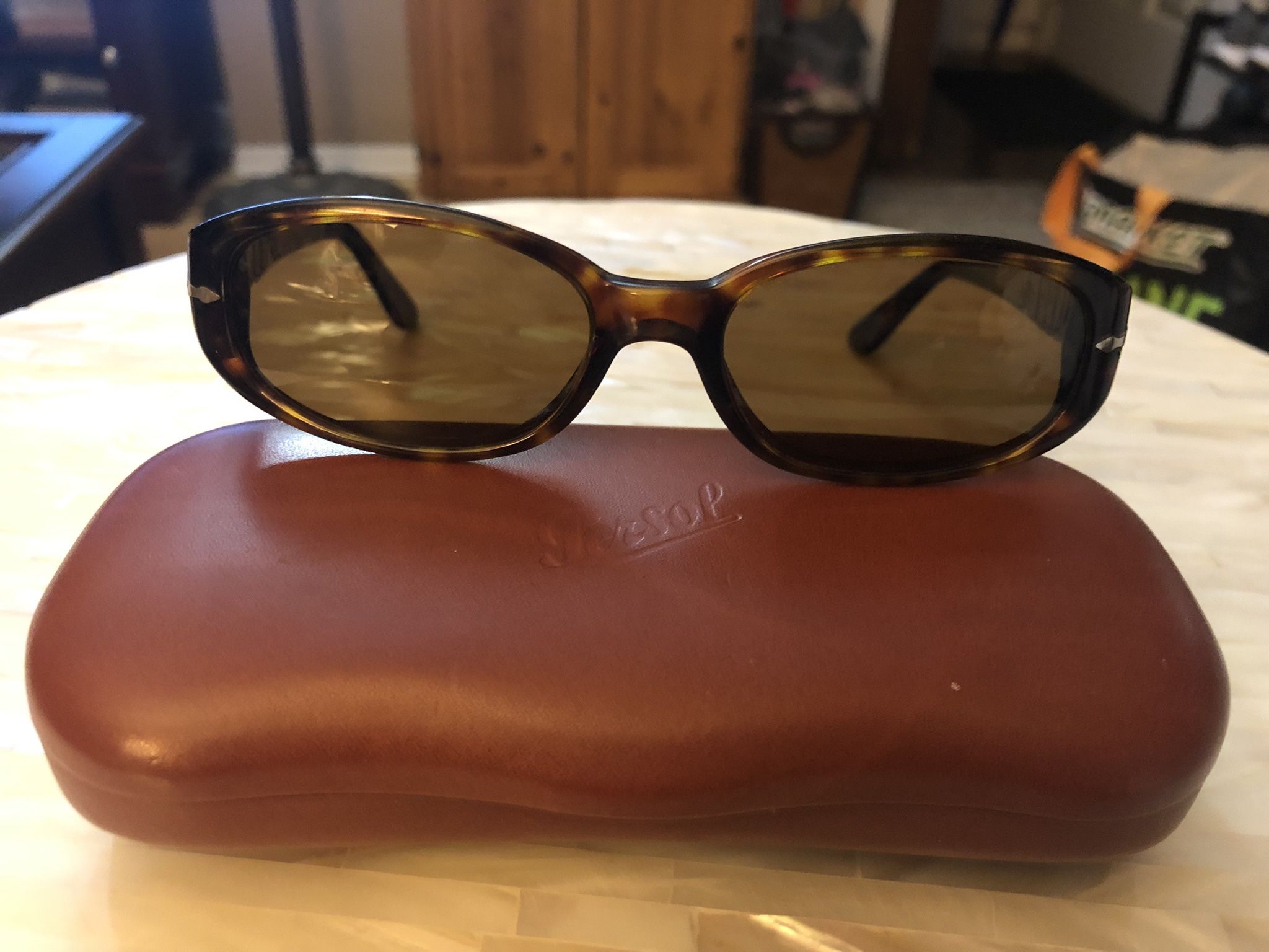 Authentic Persol Sunglasses With Case In Excellent Used Condition