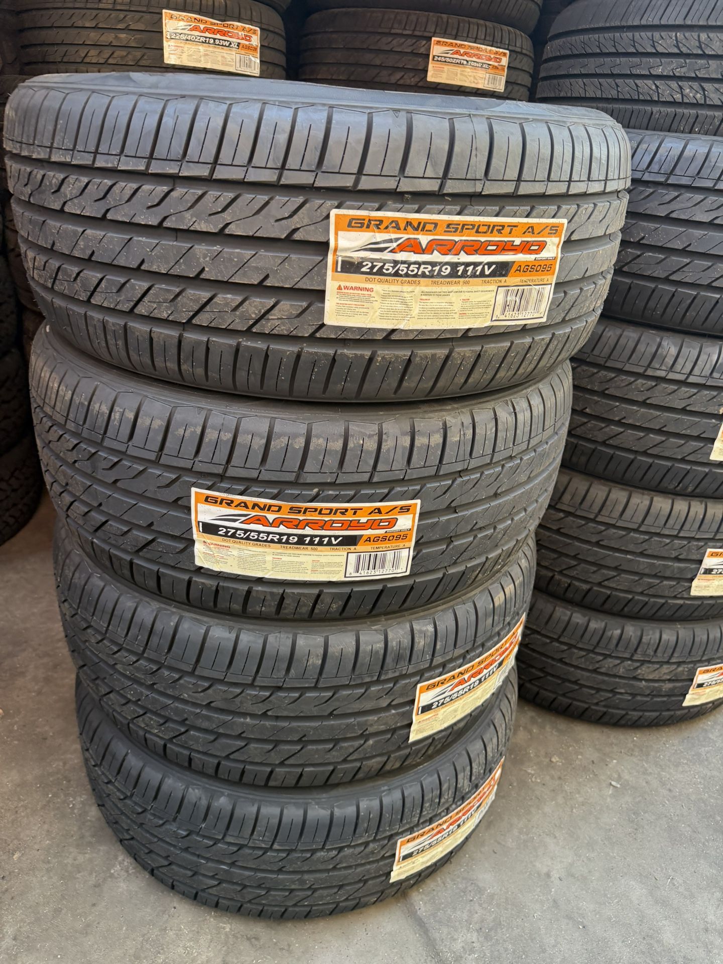 Set 275/55/19 Arroyo Free Mount And Balance Included