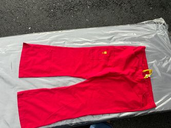 Red Scrub Pants with Drawstring