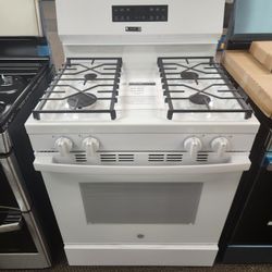 30 in. 4-Burners Smart Free-Standing Gas Range S White
