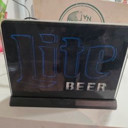 Miller Lite Mirror and Sign