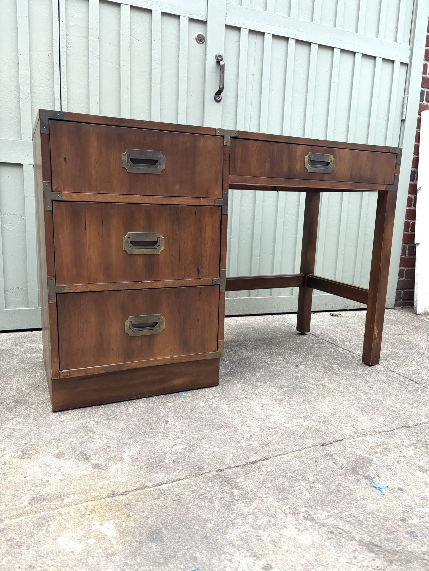 Vintage Campaign Style MCM Desk
