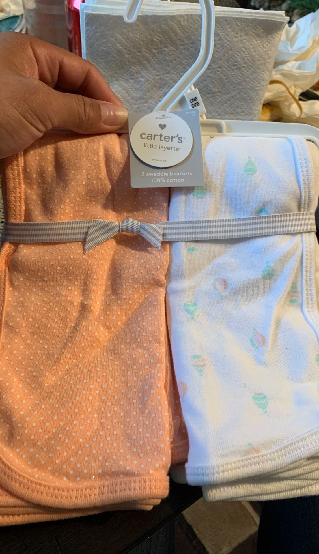 New Carter’s swaddles