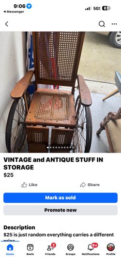 ANTIQUE BENTWOOD WHEELCHAIR