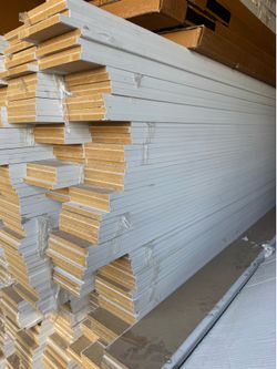 Modern Flat MDF Baseboard Trim – Primed White Square Edge 1/2” Thick 16ft Sticks 5¼”