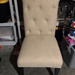Set Of 5 Dinning Chairs Cream